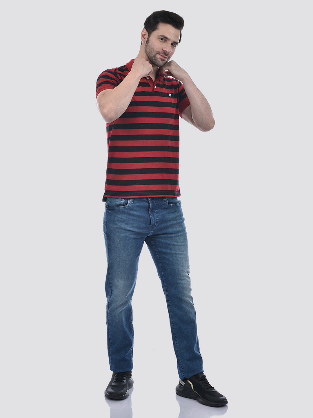 Numero Uno Men Mid-Blue Slim Fit Sustainable Jeans